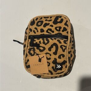 Thread Leopard Print Travel small crossbody purse - Tan & Black - NWT